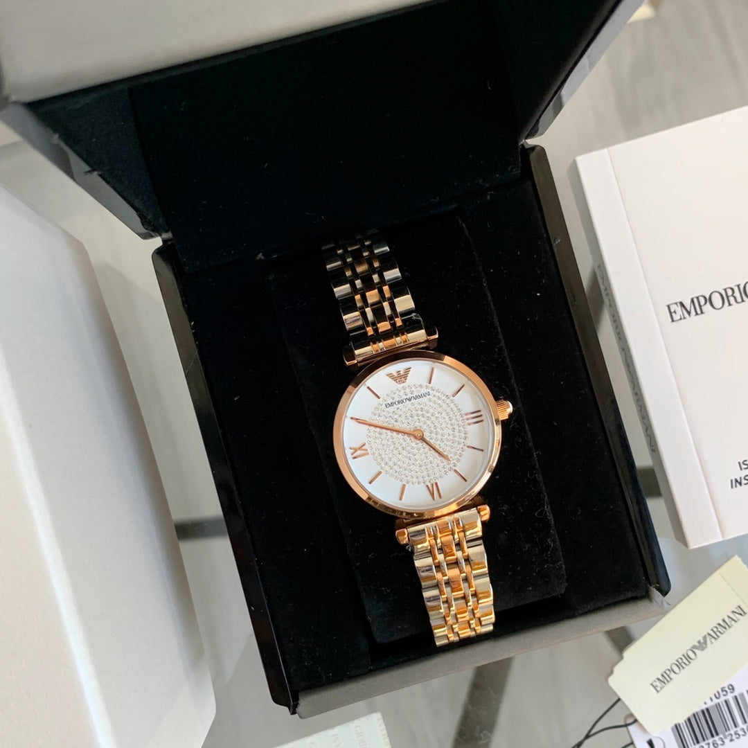 Emporio Armani AR1926 Rose Gold Stainless Steel Watch for Women