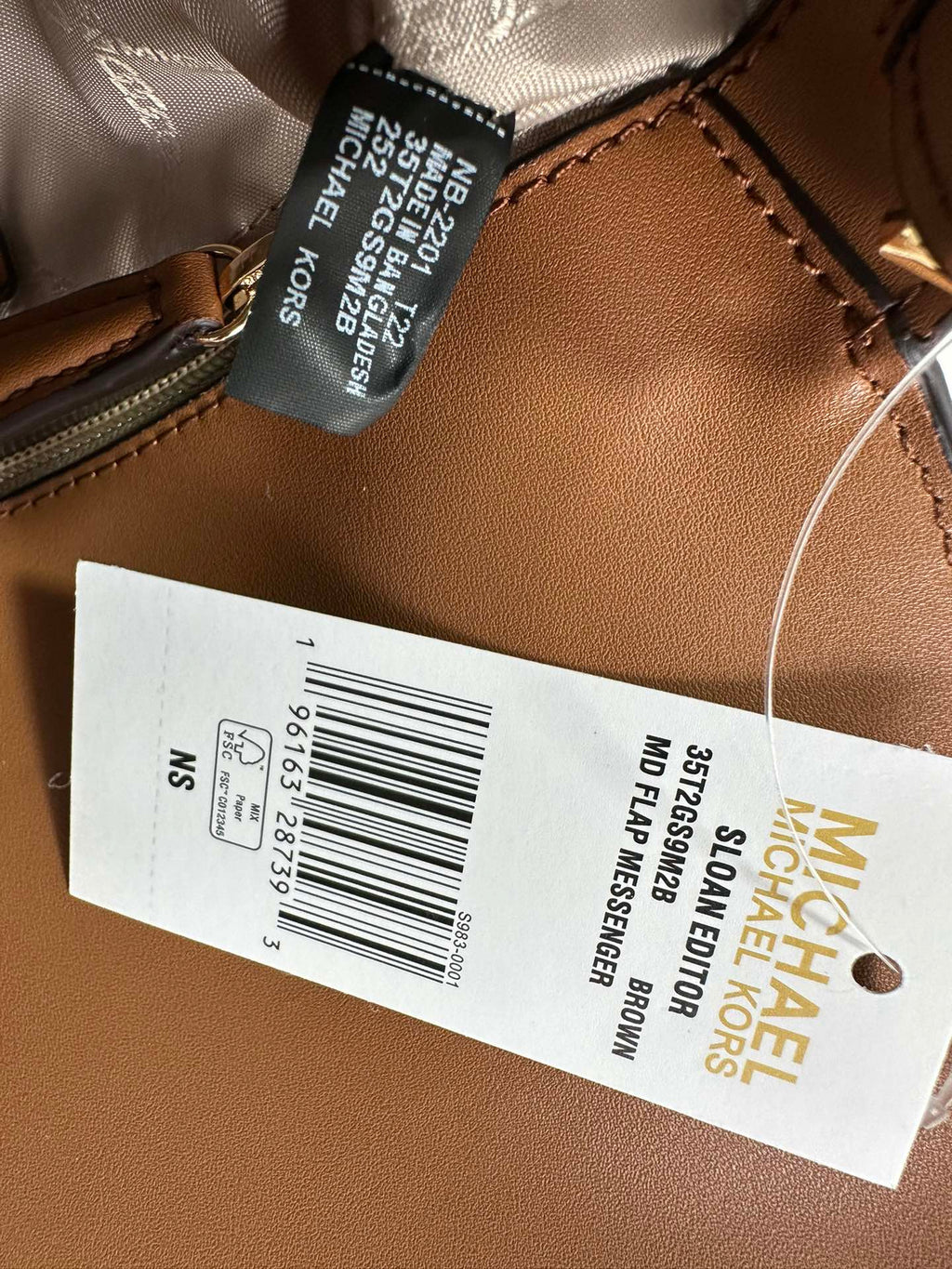 Michael Kors Sloan Editor Medium Logo Messenger Bag – Brown/Acorn