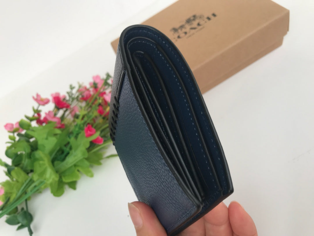 Coach Men’s Leather Wallet – Woven Detail