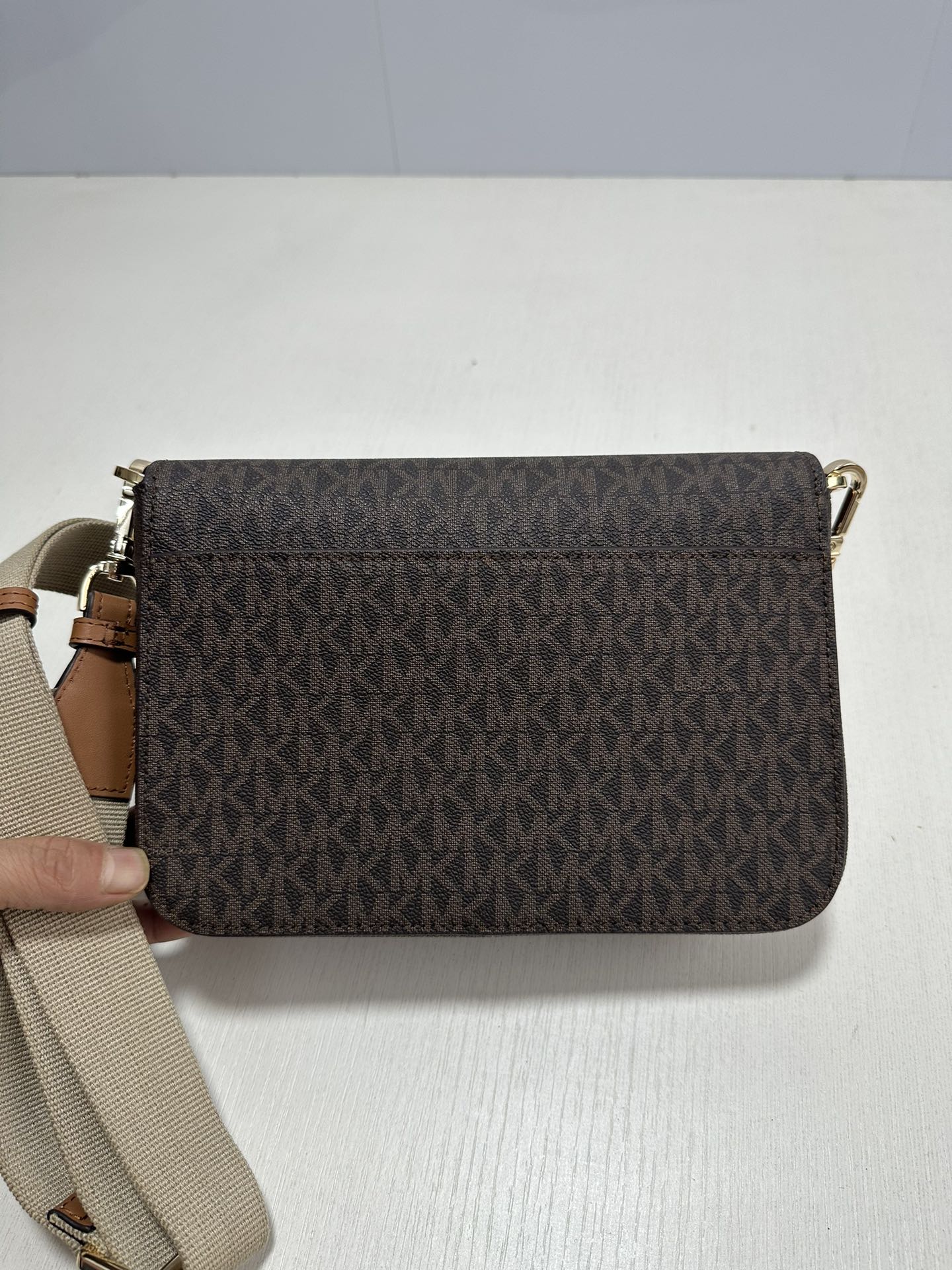 Michael Kors Sloan Editor Medium Logo Messenger Bag – Brown/Acorn