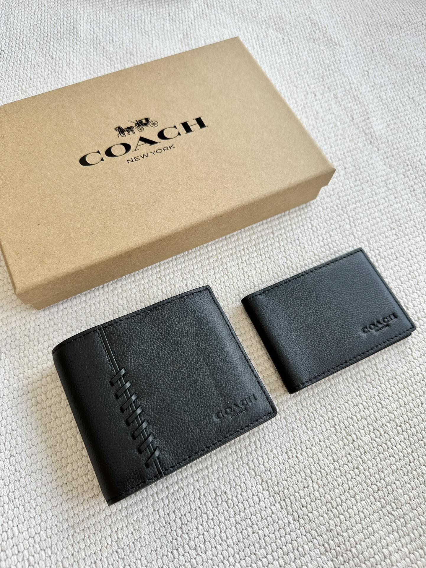 Coach Men’s Leather Wallet Gift Set (3-in-1)