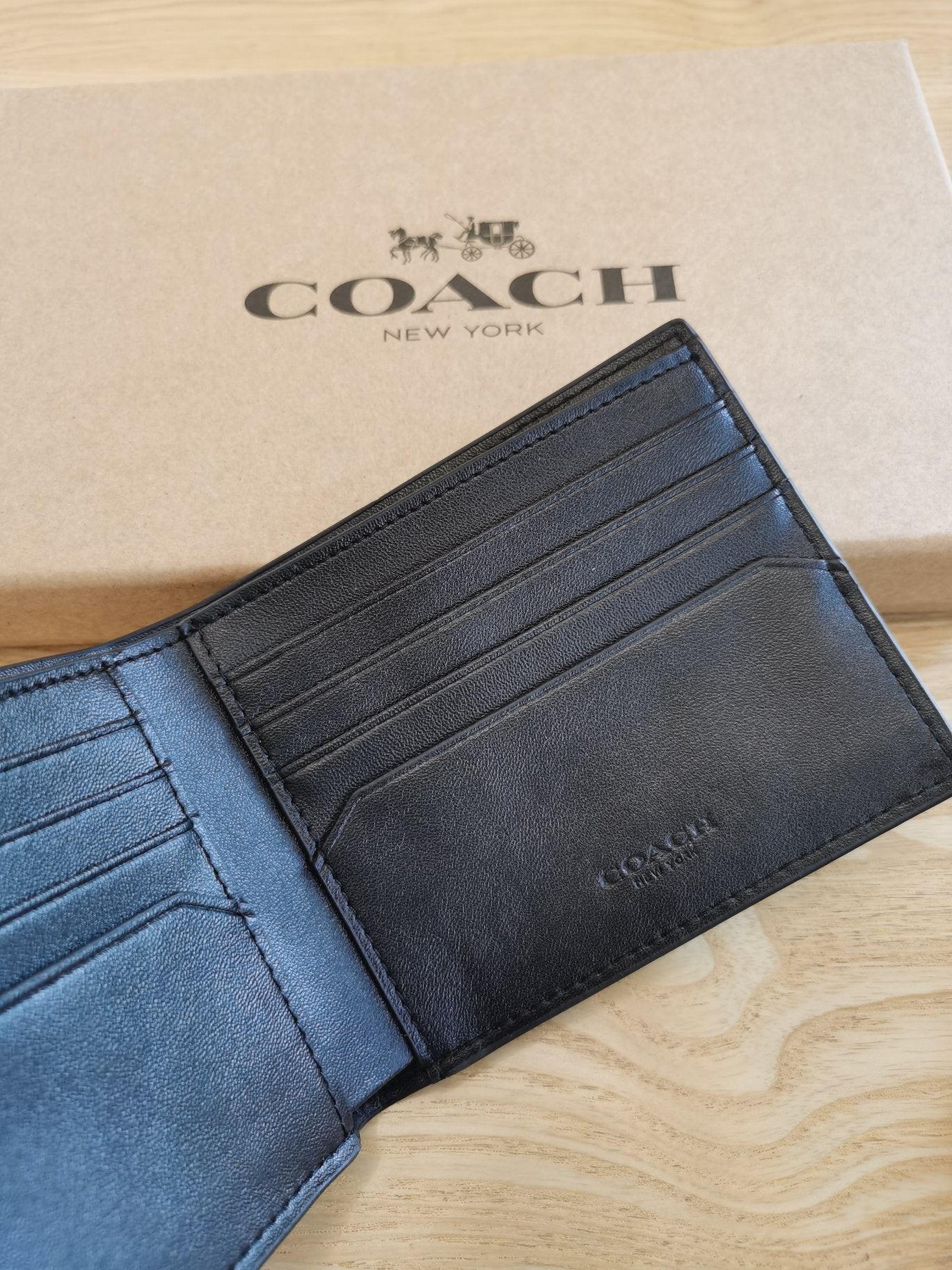 Coach Men’s Leather Wallet – Woven Detail