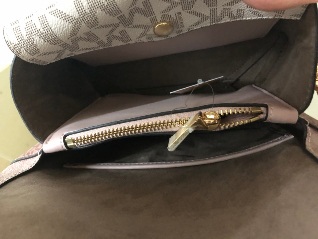 Michael Kors Cece Medium Logo Shoulder Bag in a tri-color design