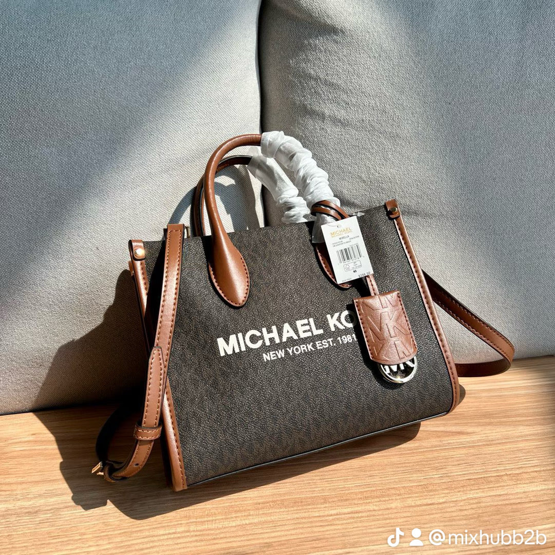 Michael Kors Mirella Small Tote Bag – Brown Signature Canvas