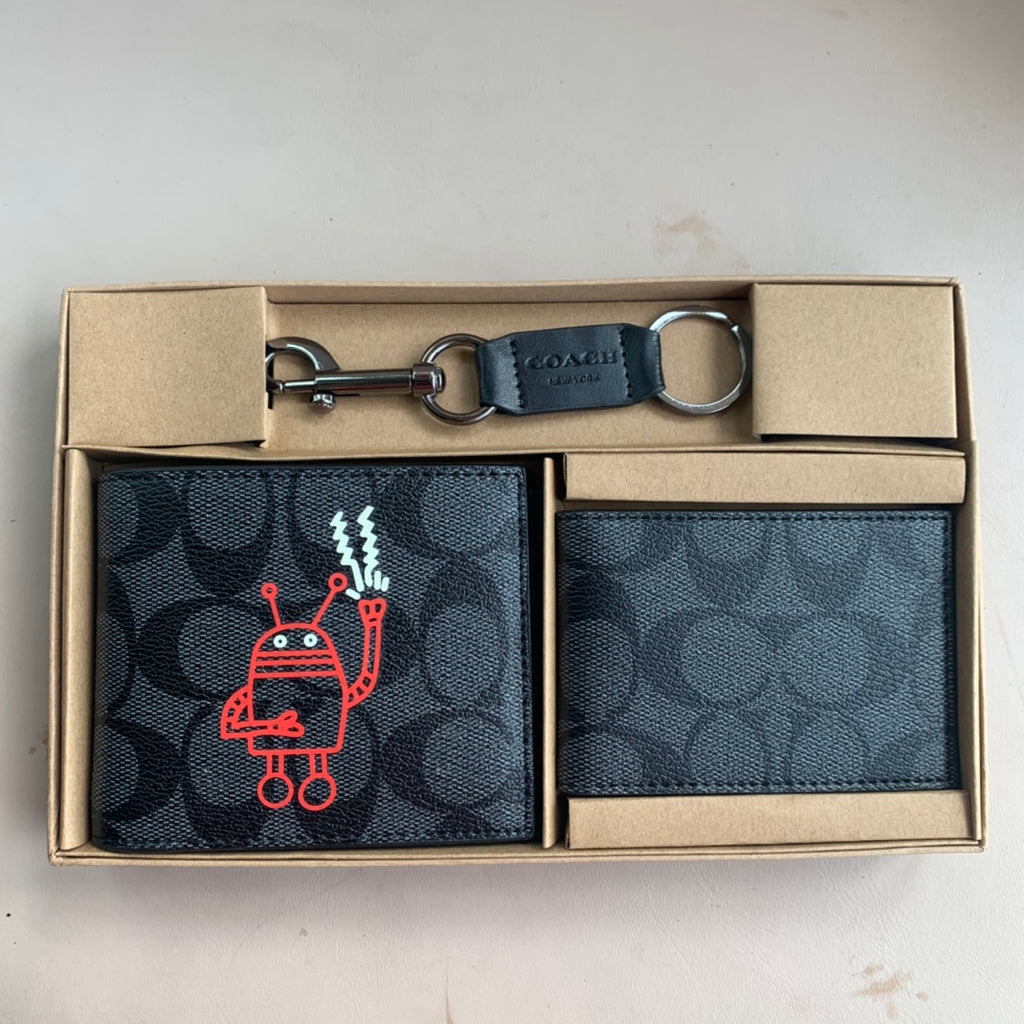 Coach Men’s Wallet Set – Robot Graphic