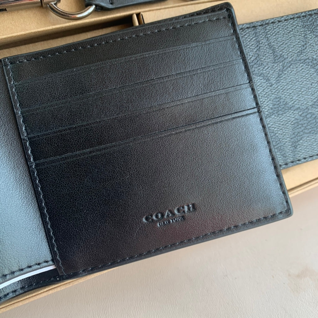 Coach Men’s Short Wallet Set – Graffiti Signature