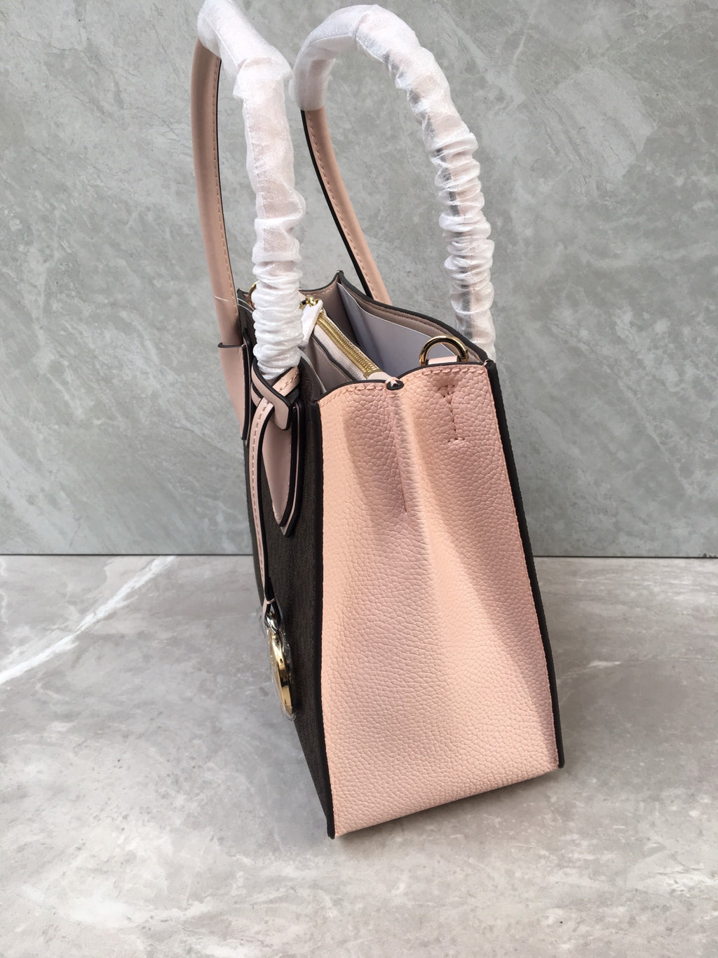 Michael Kors Mercer Medium Logo Tote Bag – Brown/Pink