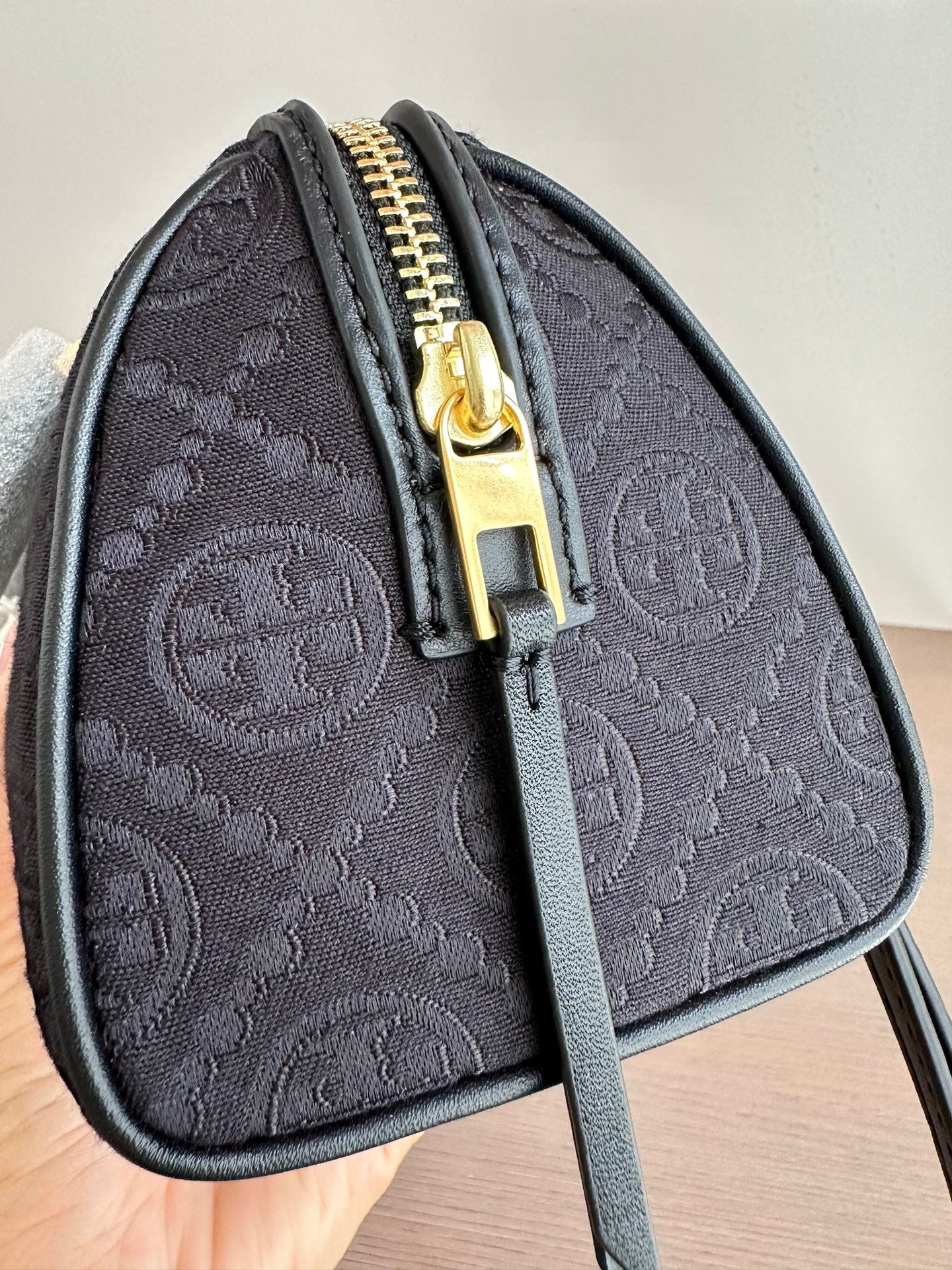 Tory Burch T Monogram Mini Barrel Bag – Navy Jacquard