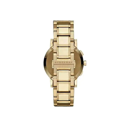 Burberry BU9753 Gold Chronograph Watch – Luxury Swiss Made Timepiece