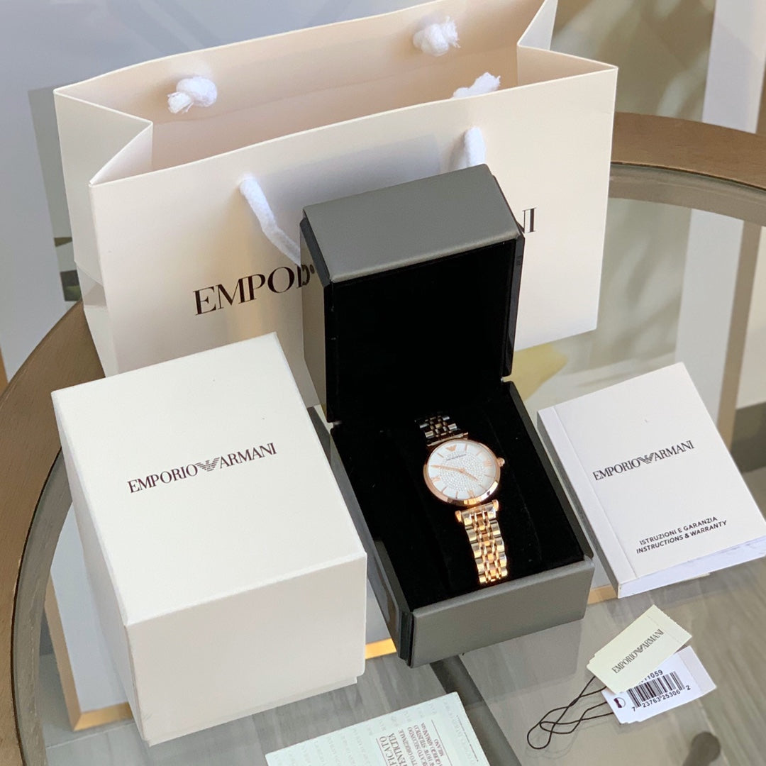 Emporio Armani AR1926 Rose Gold Stainless Steel Watch for Women