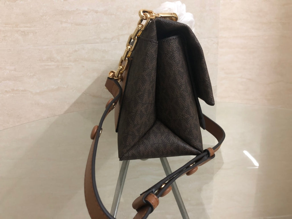 Michael Kors Cece Medium Logo Shoulder Bag (Brown Multi)