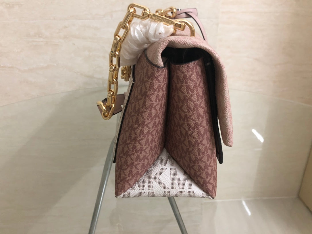Michael Kors Cece Medium Logo Shoulder Bag in a tri-color design