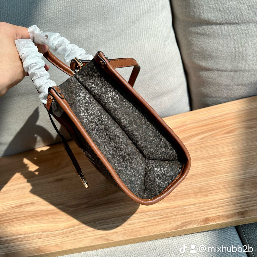 Michael Kors Mirella Small Tote Bag – Brown Signature Canvas