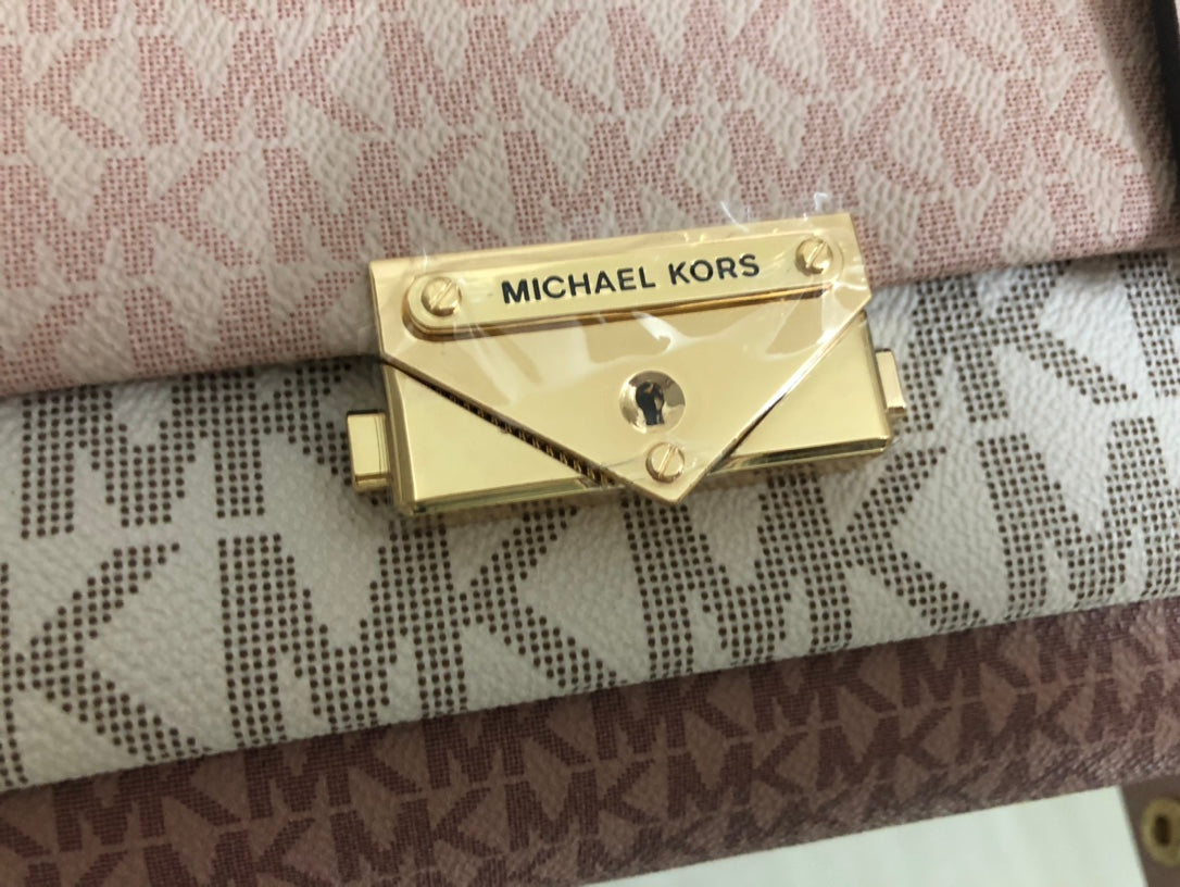 Michael Kors Cece Medium Logo Shoulder Bag in a tri-color design