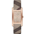 Burberry BU9408 Women’s Luxury Rectangular Watch – Classic Check Strap