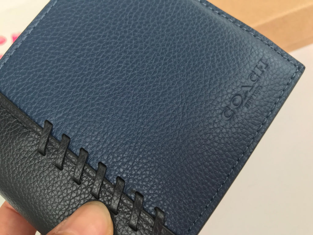 Coach Men’s Leather Wallet – Woven Detail
