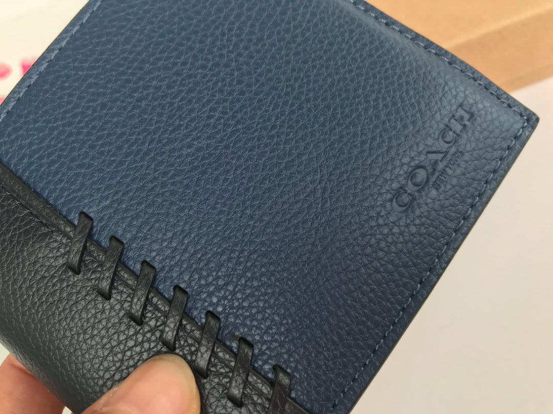 Coach Men’s Leather Wallet – Woven Detail