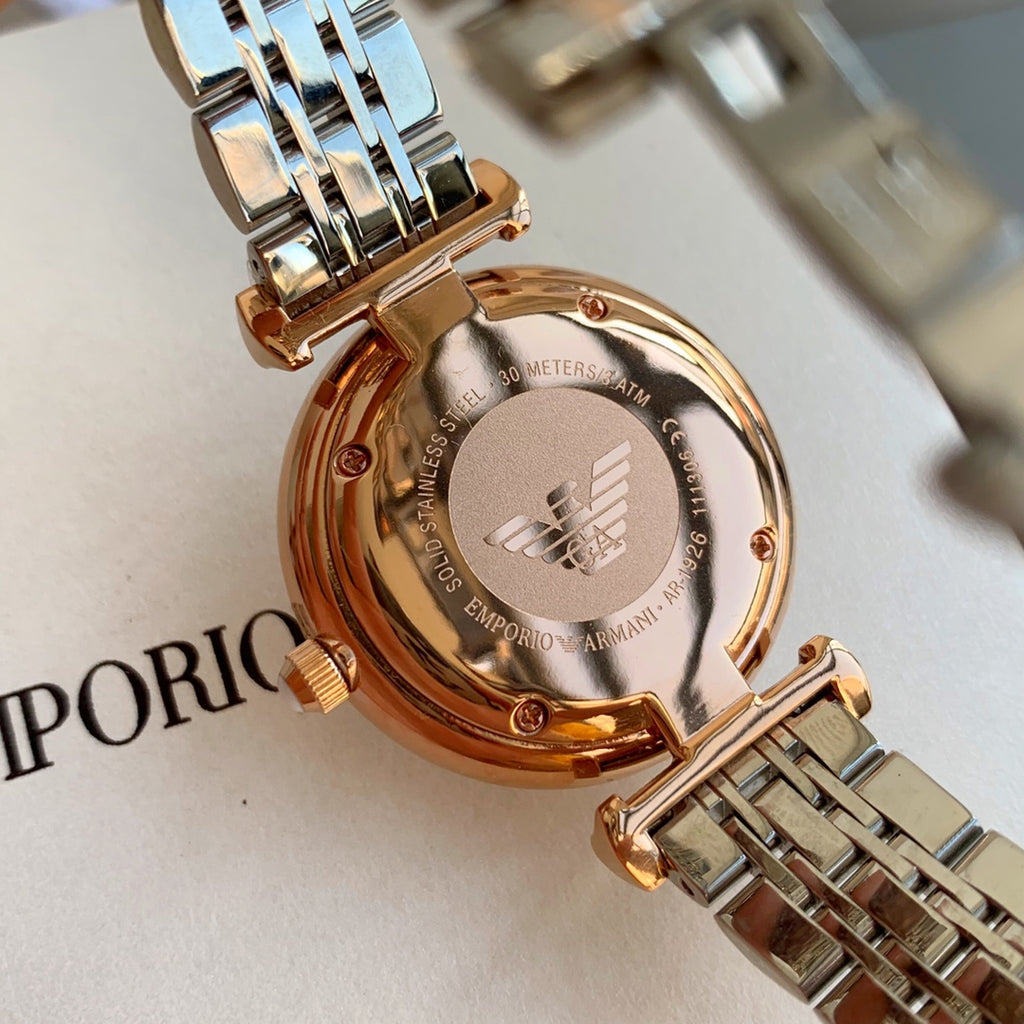 Emporio Armani AR1926 Rose Gold Stainless Steel Watch for Women