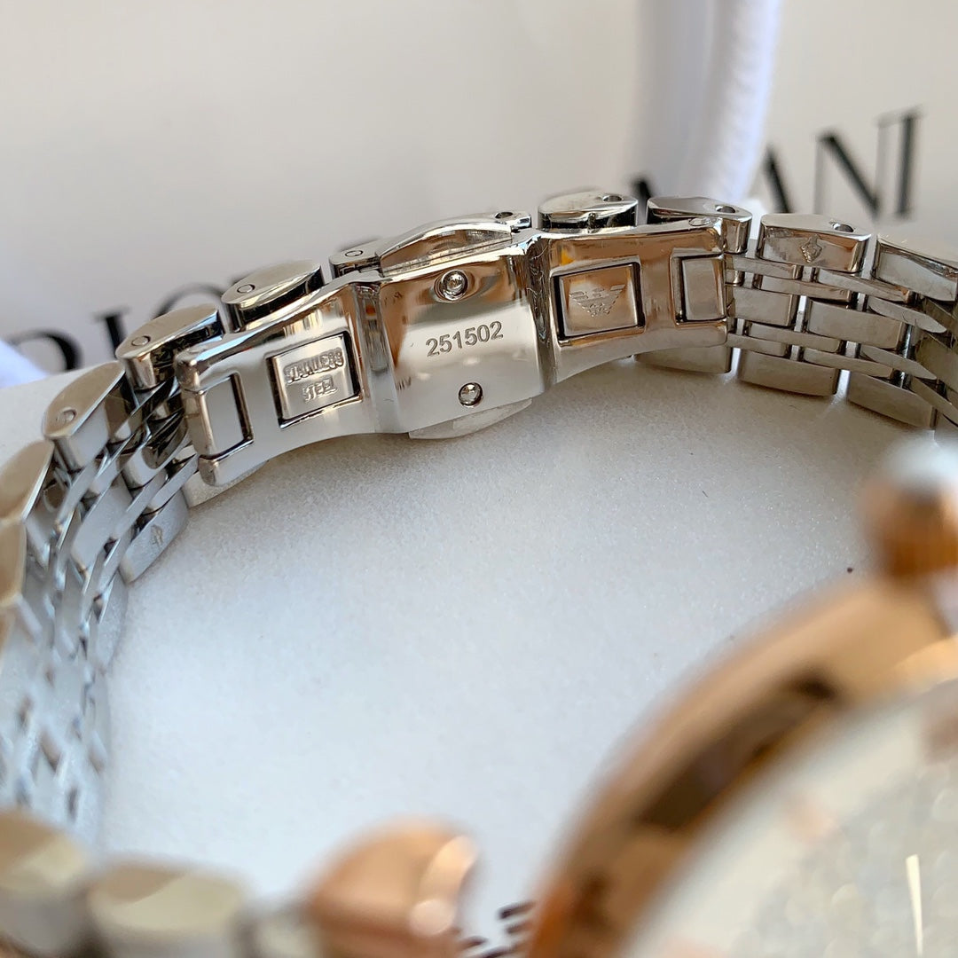 Emporio Armani AR1926 Rose Gold Stainless Steel Watch for Women