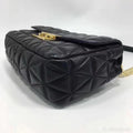 Michael Kors Sloan Large Quilted Leather Shoulder Bag – Black/Gold