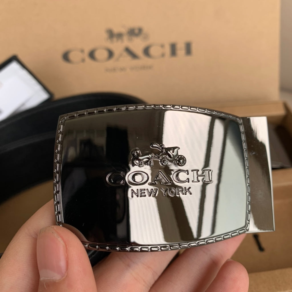 Coach men's reversible belt gift box set, 4-in-1 set