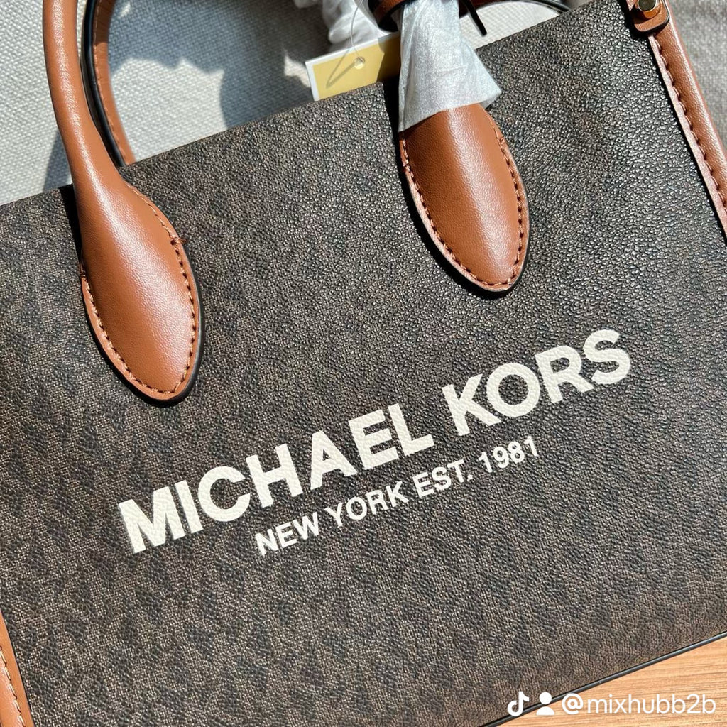Michael Kors Mirella Small Tote Bag – Brown Signature Canvas