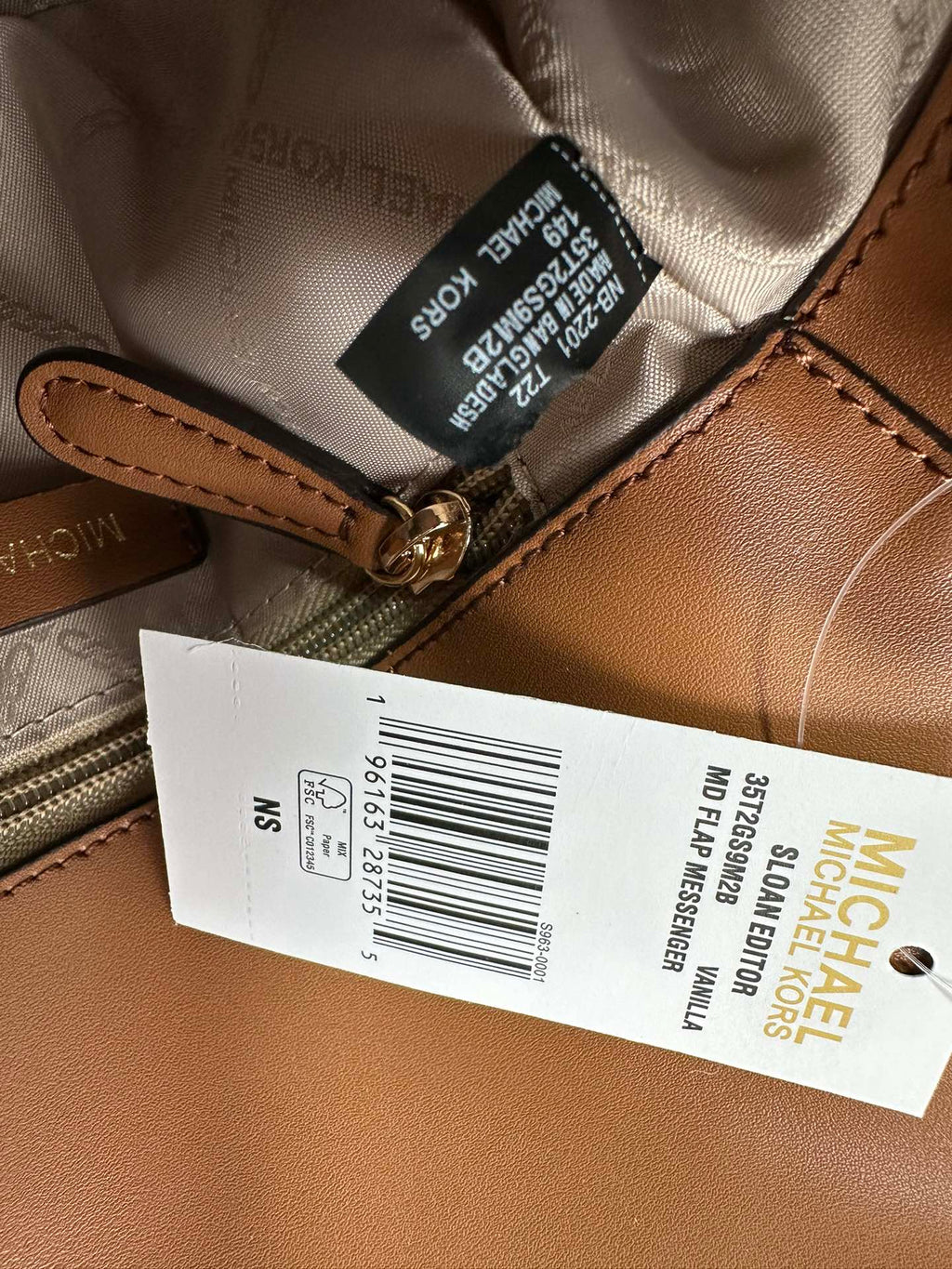 Michael Kors Sloan Editor Medium Flap Messenger Bag – Vanilla