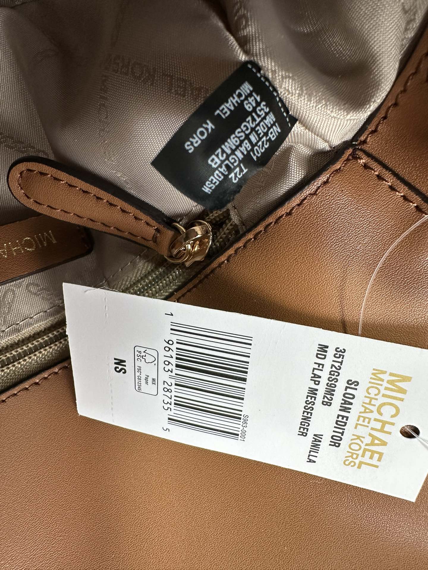 Michael Kors Sloan Editor Medium Flap Messenger Bag – Vanilla