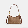 Coach Laurel Small Shoulder Bag – Signature Canvas (Caramel Brown)